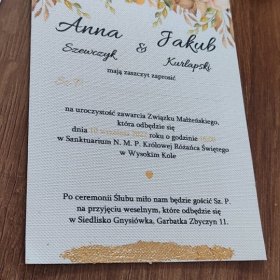 Zaproszenia oraz papeteria ślubna 
